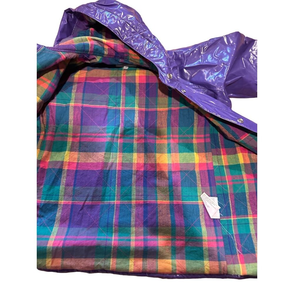 Vintage Misty Harbor ☔️ Kid's Any Weather Slicker Purple Raincoat Size‎ 7 (399)